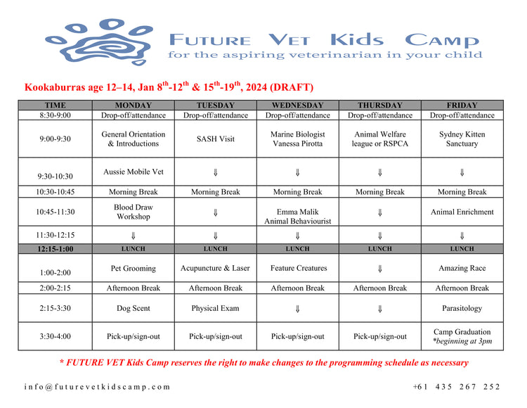 Camp Programs Future Vet Kids Camp